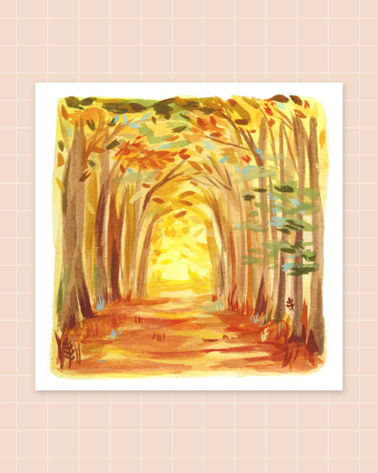 Autumn Alley | Square Print
