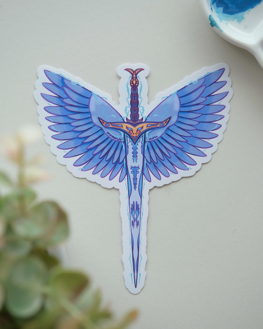 Blue Winged Sword | Sticker