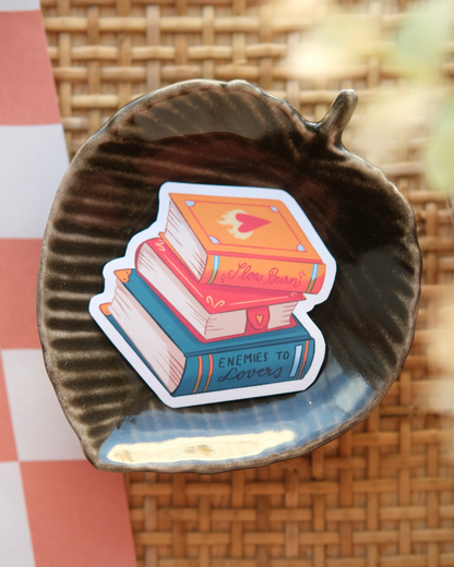 Orange Slow Burn Books | Sticker