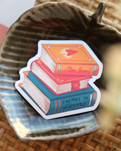 Orange Slow Burn Books | Sticker